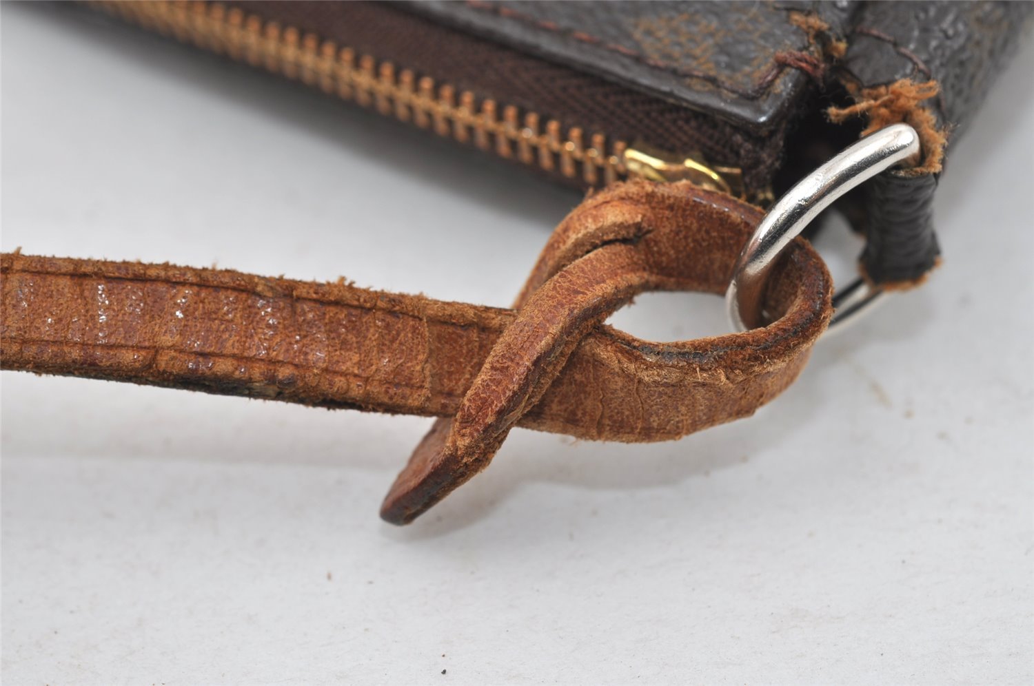 Authentic Louis Vuitton Monogram Pochette Accessoires Pouch M51980 Junk 6176I