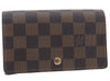 Auth Louis Vuitton Damier Porte Monnaie Billets Tresor Wallet N61730 LV 6177D