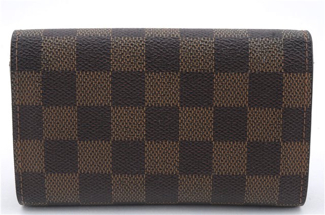 Auth Louis Vuitton Damier Porte Monnaie Billets Tresor Wallet N61730 LV 6177D