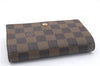 Auth Louis Vuitton Damier Porte Monnaie Billets Tresor Wallet N61730 LV 6177D