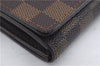 Auth Louis Vuitton Damier Porte Monnaie Billets Tresor Wallet N61730 LV 6177D