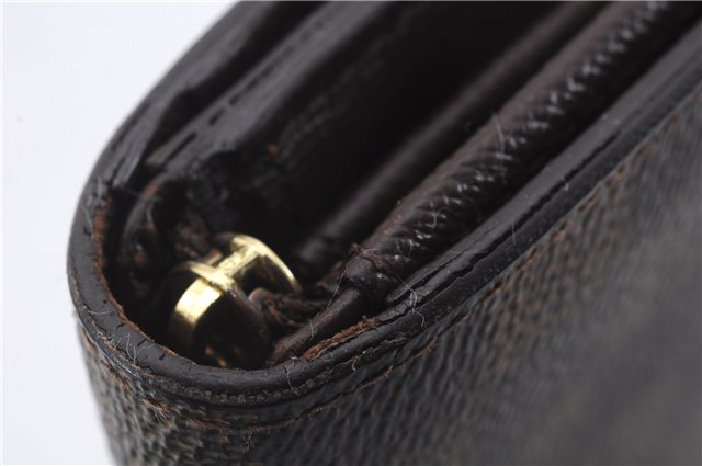 Auth Louis Vuitton Damier Porte Monnaie Billets Tresor Wallet N61730 LV 6177D