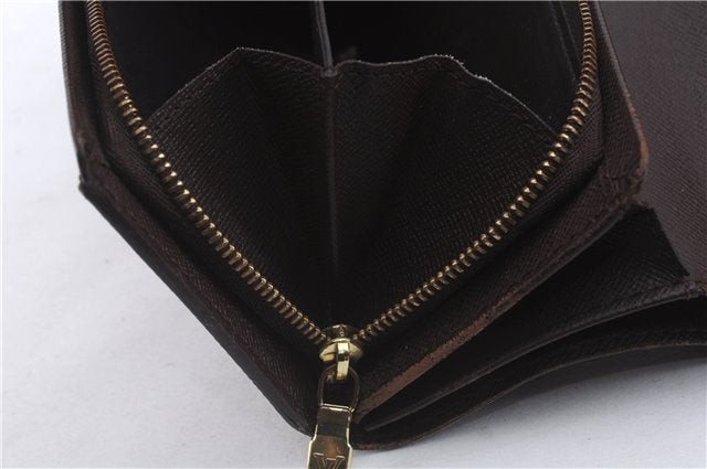 Auth Louis Vuitton Damier Porte Monnaie Billets Tresor Wallet N61730 LV 6177D
