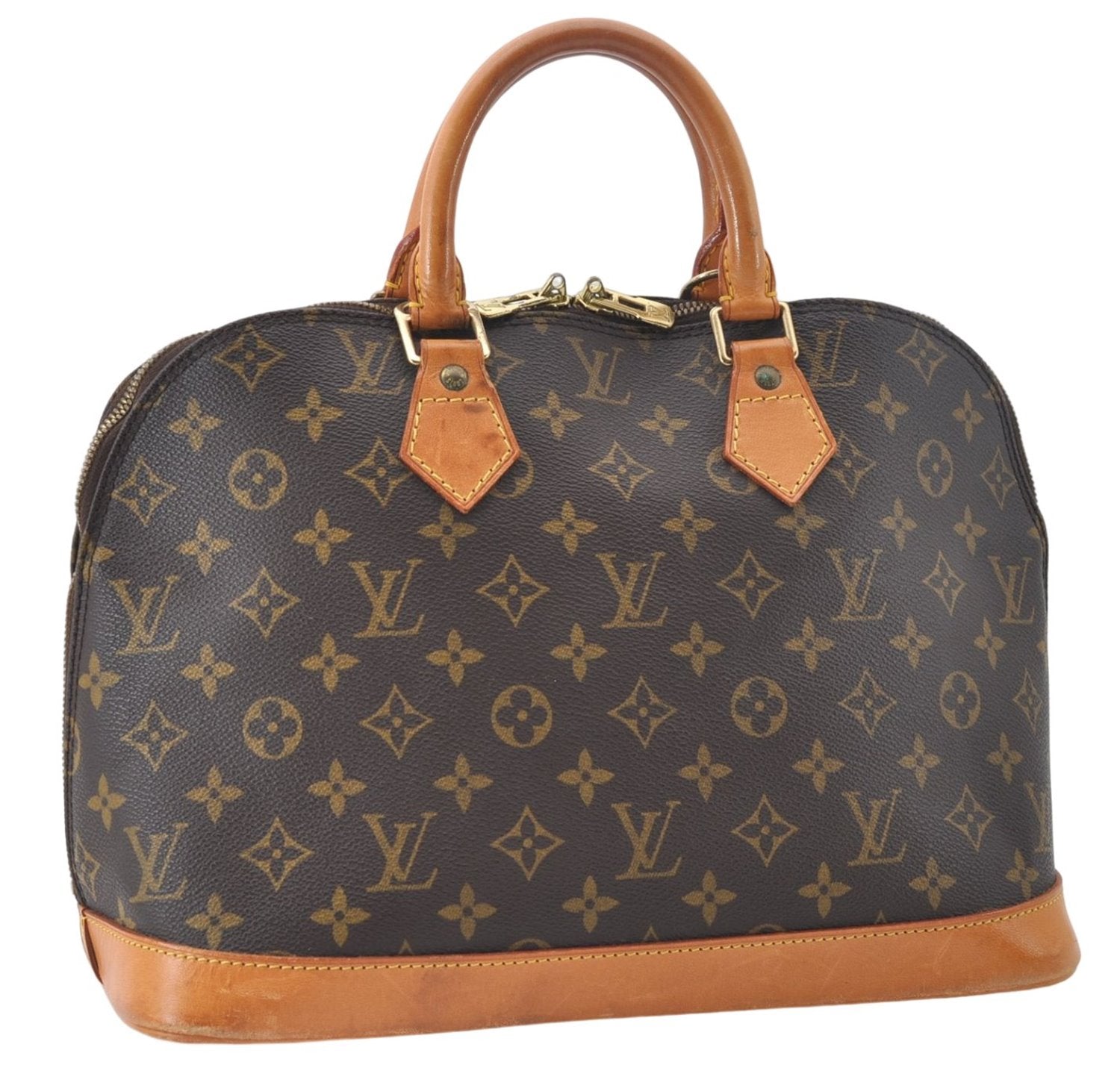 Authentic Louis Vuitton Monogram Alma Hand Bag Purse M51130 LV 6177E