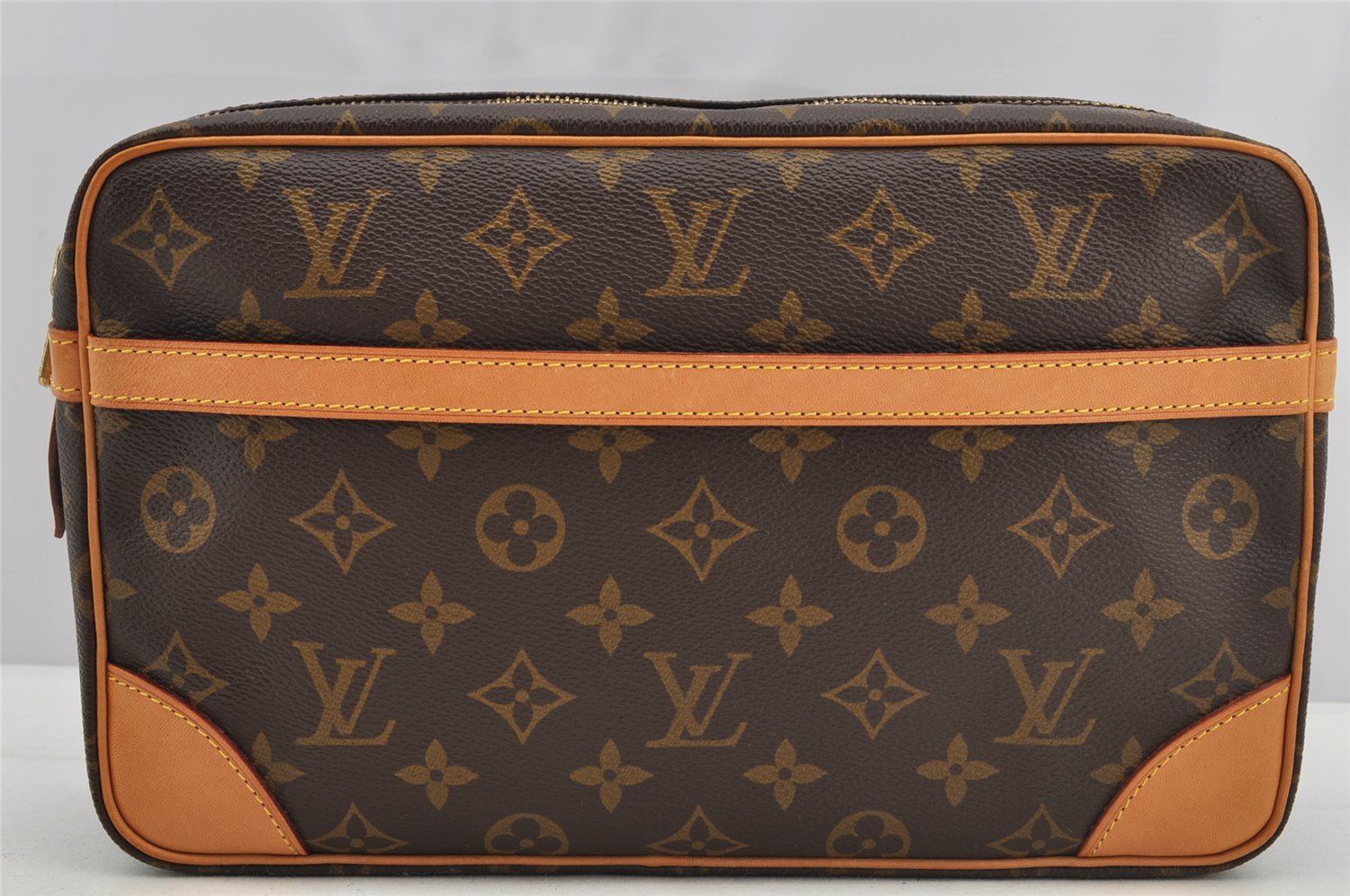 Authentic Louis Vuitton Monogram Compiegne 28 Clutch Hand Bag M51845 LV 6177I