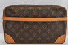 Authentic Louis Vuitton Monogram Compiegne 28 Clutch Hand Bag M51845 LV 6177I