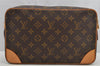 Authentic Louis Vuitton Monogram Compiegne 28 Clutch Hand Bag M51845 LV 6177I