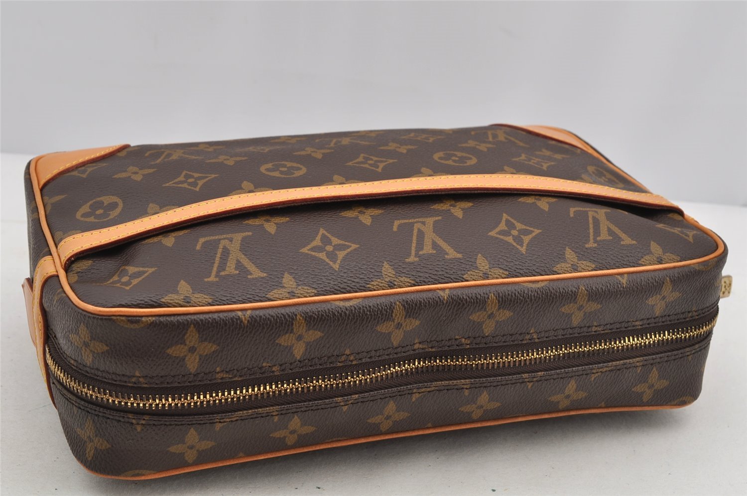 Authentic Louis Vuitton Monogram Compiegne 28 Clutch Hand Bag M51845 LV 6177I