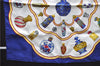 Authentic HERMES Petit Carre 40 Scarf Handkerchief "Qu' importe" Silk Blue 6178D