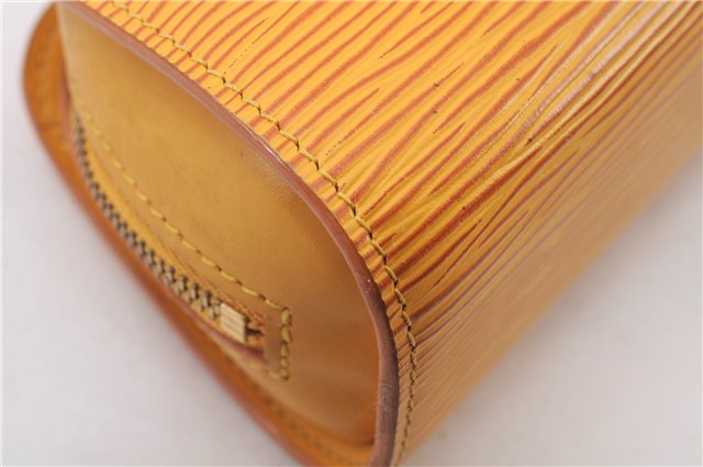 Authentic LOUIS VUITTON Epi Dauphine Cosmetic Pouch Yellow M48449 LV 6179C