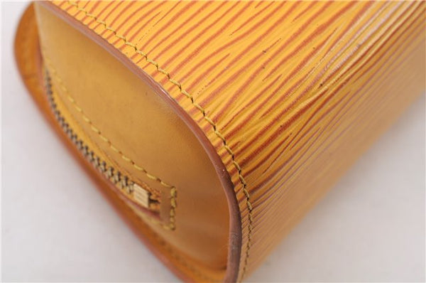 Authentic LOUIS VUITTON Epi Dauphine Cosmetic Pouch Yellow M48449 LV 6179C