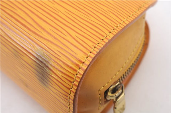 Authentic LOUIS VUITTON Epi Dauphine Cosmetic Pouch Yellow M48449 LV 6179C