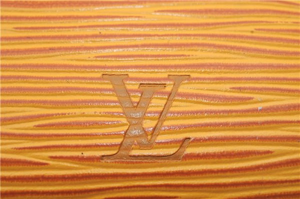 Authentic LOUIS VUITTON Epi Dauphine Cosmetic Pouch Yellow M48449 LV 6179C