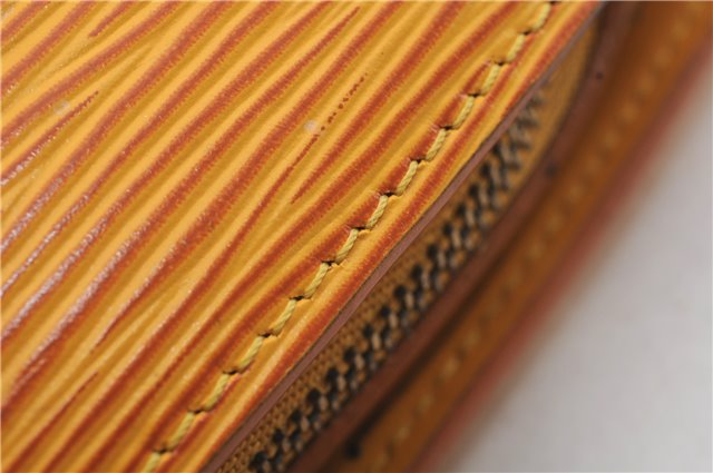 Authentic LOUIS VUITTON Epi Dauphine Cosmetic Pouch Yellow M48449 LV 6179C