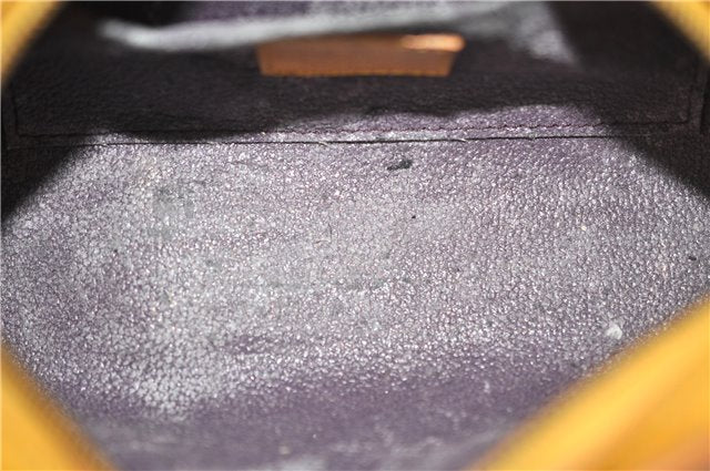 Authentic LOUIS VUITTON Epi Dauphine Cosmetic Pouch Yellow M48449 LV 6179C