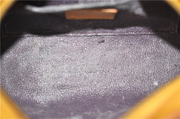 Authentic LOUIS VUITTON Epi Dauphine Cosmetic Pouch Yellow M48449 LV 6179C