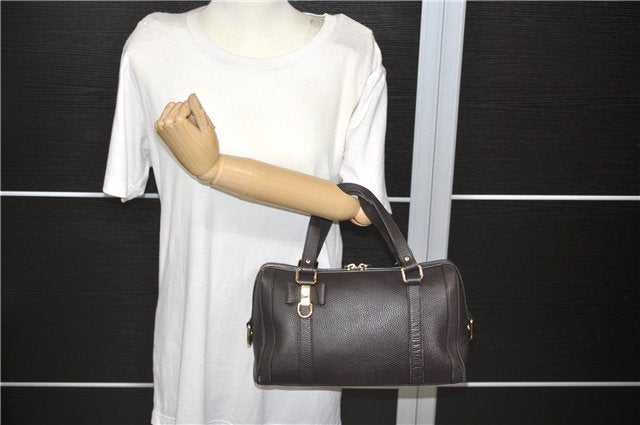 Authentic GUCCI Ribbon 2Way Shoulder Hand Bag Purse Leather 336665 Brown 6180C