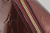 Authentic Louis Vuitton Vernis Alma GM Hand Bag Wine Red M91687 LV 6180I