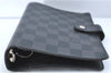 Auth Louis Vuitton Damier Graphite Agenda MM Day Planner Cover R20242 LV 6181A