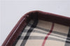 Authentic BURBERRY Nova Check Canvas Leather Hand Bag Purse Beige Red 6181D