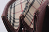 Authentic BURBERRY Nova Check Canvas Leather Hand Bag Purse Beige Red 6181D