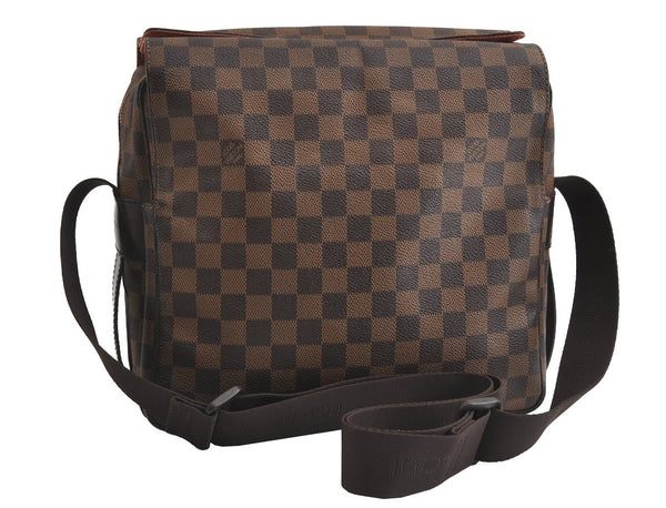 Authentic Louis Vuitton Damier Naviglio Shoulder Cross Body Bag N45255 LV 6181I