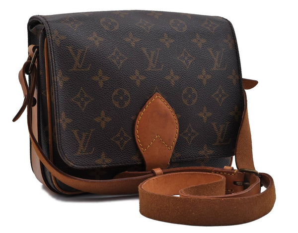 Auth LOUIS VUITTON Monogram Cartouchiere MM Shoulder Cross Bag M51253 LV 6182C