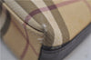 Authentic BURBERRY Nova Check Shoulder Hand Bag Purse PVC Leather Beige 6182D