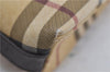 Authentic BURBERRY Nova Check Shoulder Hand Bag Purse PVC Leather Beige 6182D
