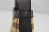 Authentic BURBERRY Nova Check Shoulder Hand Bag Purse PVC Leather Beige 6182D