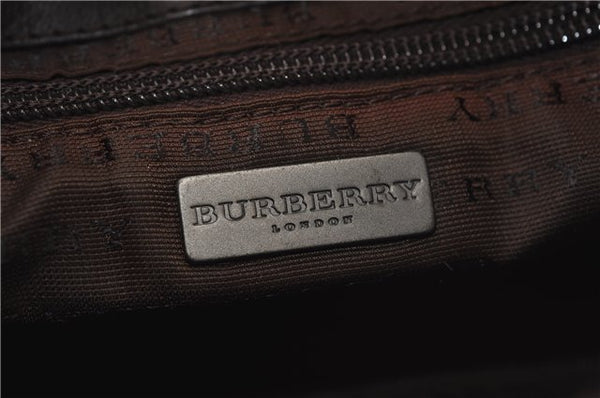 Authentic BURBERRY Nova Check Shoulder Hand Bag Purse PVC Leather Beige 6182D