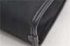 Authentic BURBERRY Vintage Canvas Leather Clutch Hand Bag Purse Black 6185D