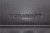 Authentic BURBERRY Vintage Canvas Leather Clutch Hand Bag Purse Black 6185D