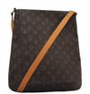Authentic Louis Vuitton Monogram Musette Shoulder Cross Body Bag M51256 LV 6185F