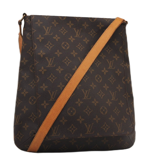 Authentic Louis Vuitton Monogram Musette Shoulder Cross Body Bag M51256 LV 6185F