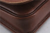 Authentic Burberrys Vintage Leather Shoulder Cross Body Bag Purse Brown 6186D