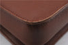 Authentic Burberrys Vintage Leather Shoulder Cross Body Bag Purse Brown 6186D