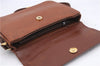 Authentic Burberrys Vintage Leather Shoulder Cross Body Bag Purse Brown 6186D