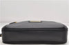 Authentic Burberrys Vintage Leather Clutch Hand Bag Purse Black 6187D