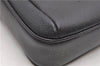 Authentic Burberrys Vintage Leather Clutch Hand Bag Purse Black 6187D