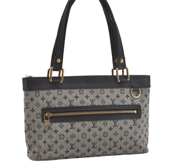 Authentic Louis Vuitton Monogram Mini Lucille PM Hand Bag Blue M92676 LV 6187I