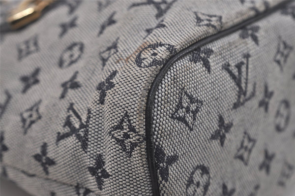 Authentic Louis Vuitton Monogram Mini Lucille PM Hand Bag Blue M92676 LV 6187I