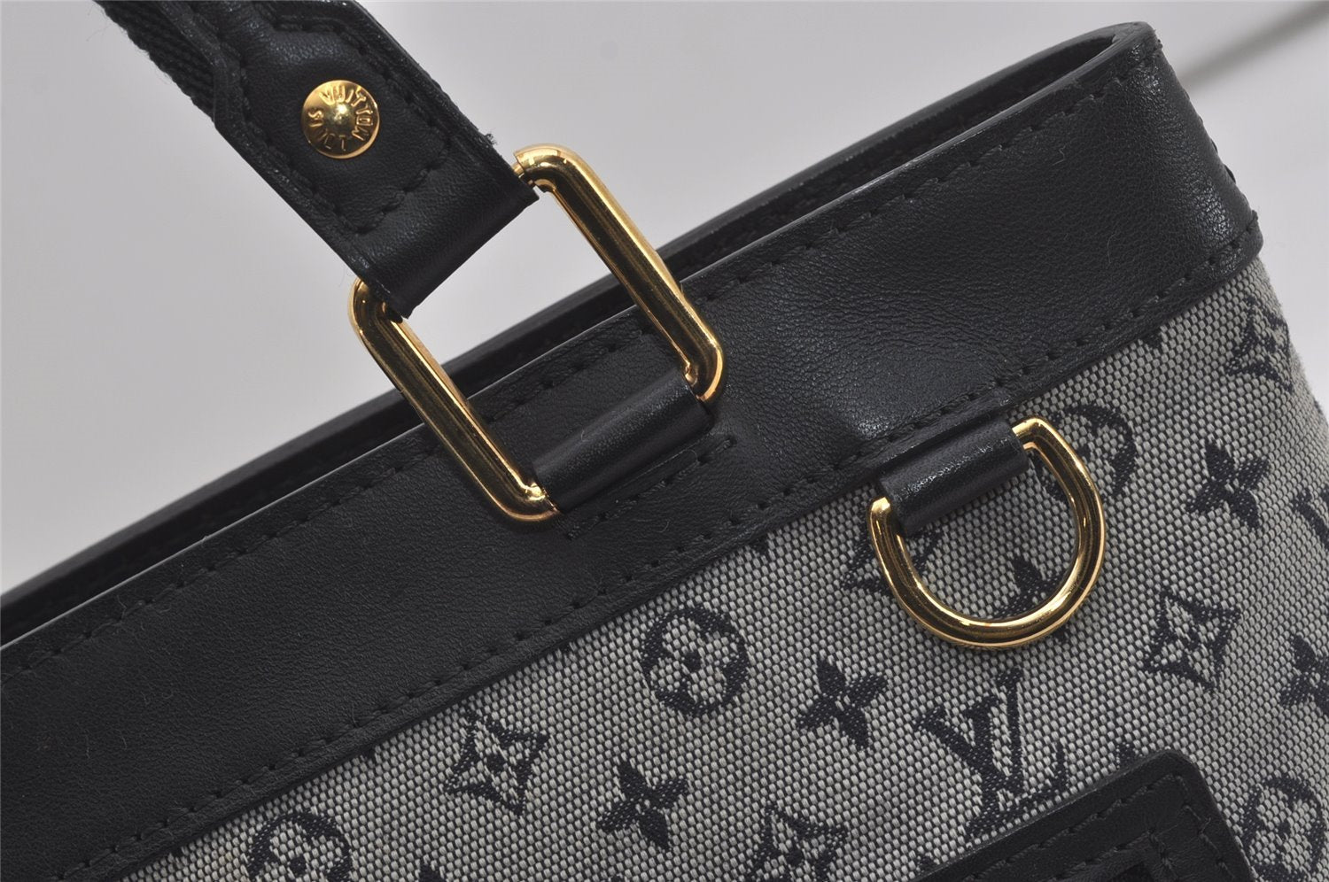 Authentic Louis Vuitton Monogram Mini Lucille PM Hand Bag Blue M92676 LV 6187I