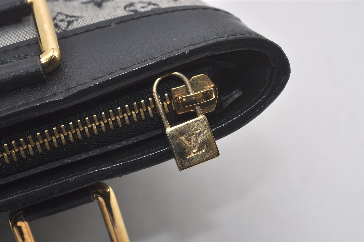 Authentic Louis Vuitton Monogram Mini Lucille PM Hand Bag Blue M92676 LV 6187I