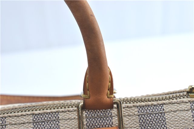 Authentic Louis Vuitton Damier Azur Speedy25 Hand Boston Bag N41534 LV 6188B