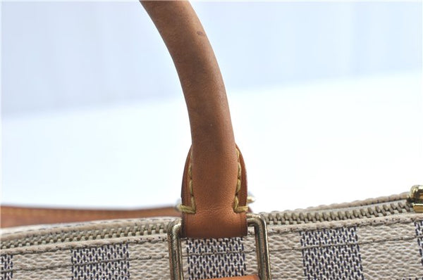 Authentic Louis Vuitton Damier Azur Speedy25 Hand Boston Bag N41534 LV 6188B