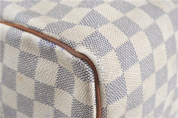 Authentic Louis Vuitton Damier Azur Speedy25 Hand Boston Bag N41534 LV 6188B