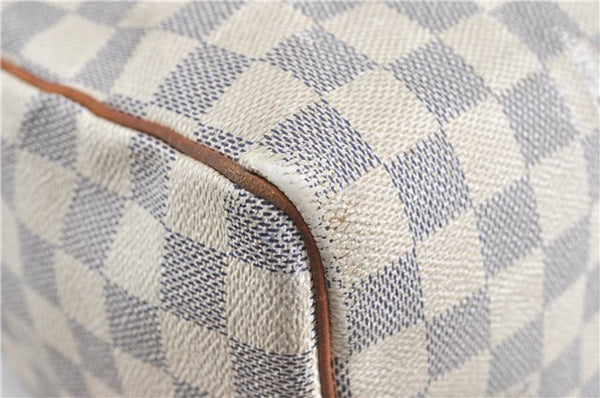 Authentic Louis Vuitton Damier Azur Speedy25 Hand Boston Bag N41534 LV 6188B
