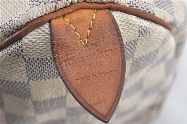 Authentic Louis Vuitton Damier Azur Speedy25 Hand Boston Bag N41534 LV 6188B