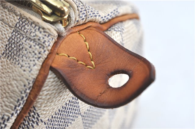 Authentic Louis Vuitton Damier Azur Speedy25 Hand Boston Bag N41534 LV 6188B